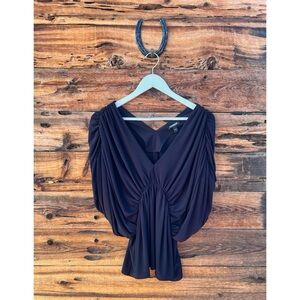Express Black Ruched Blouse